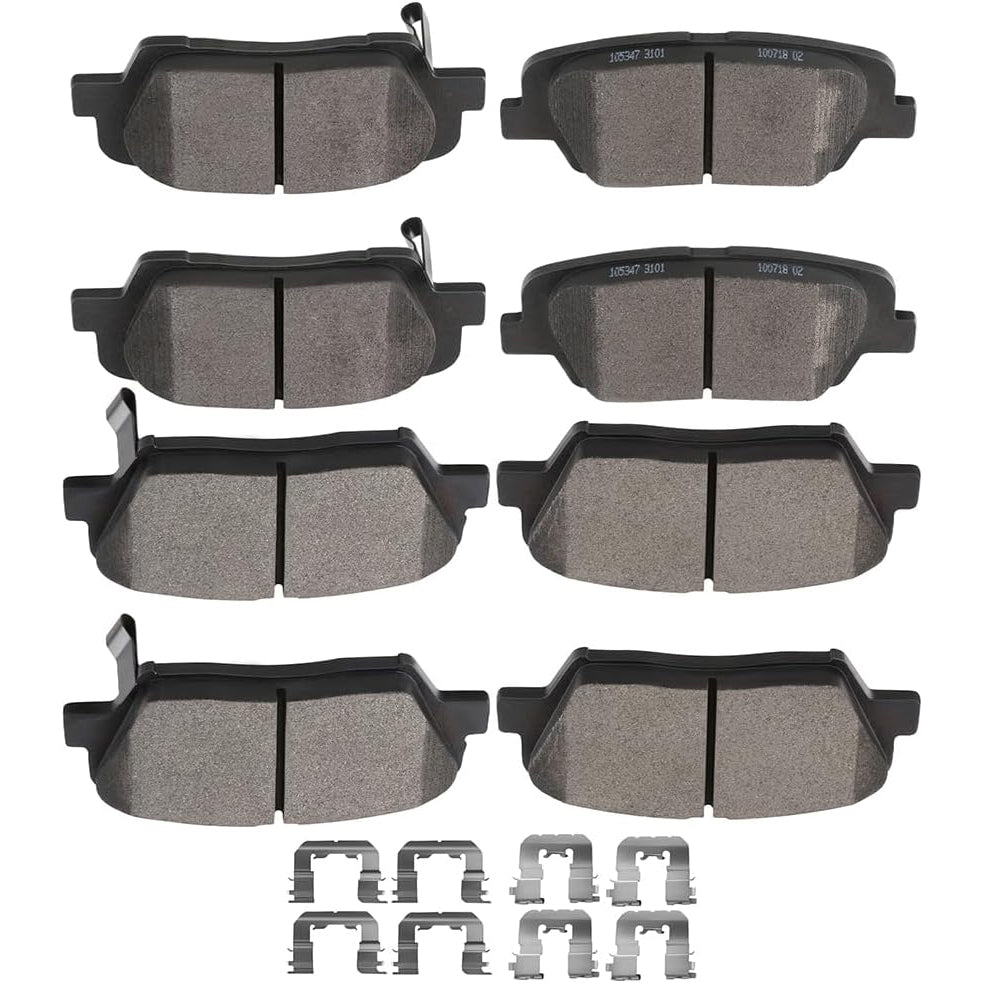 ASTARPRO Ceramic Front Rear Disc Brake Pad Set fit for 2010-2012 for Hyundai Santa Fe, 2013-2014 for Hyundai Santa Fe Sport, 2011-2014 for Kia Sorento