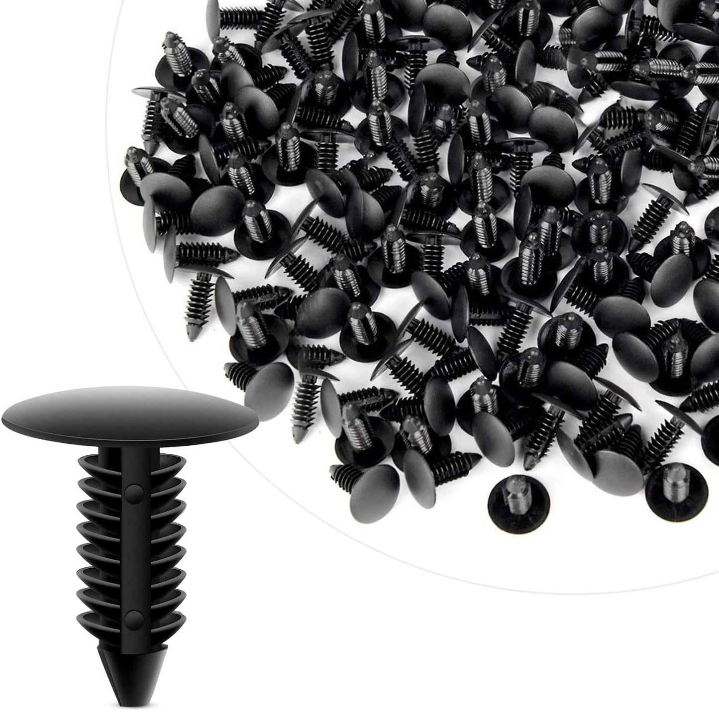 ASTARPRO Bumper Fastener Rivet Clips Fender& Bumper Shield Retainer for GM, Ford & Chrysler 7mm Hole Retainer Auto Body Clips - 100PCS
