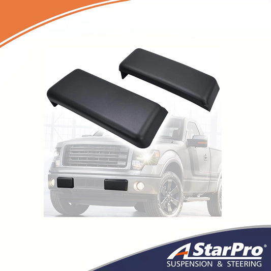 ASTARPRO Front Bumper Pad 2009-2014 Compatible with Ford F-150 F150 Front Bumper Cover Trim (Set) Driver Side and Passenger Side Front Bumper Guards Inserts Bumper Pads Caps Textured Black