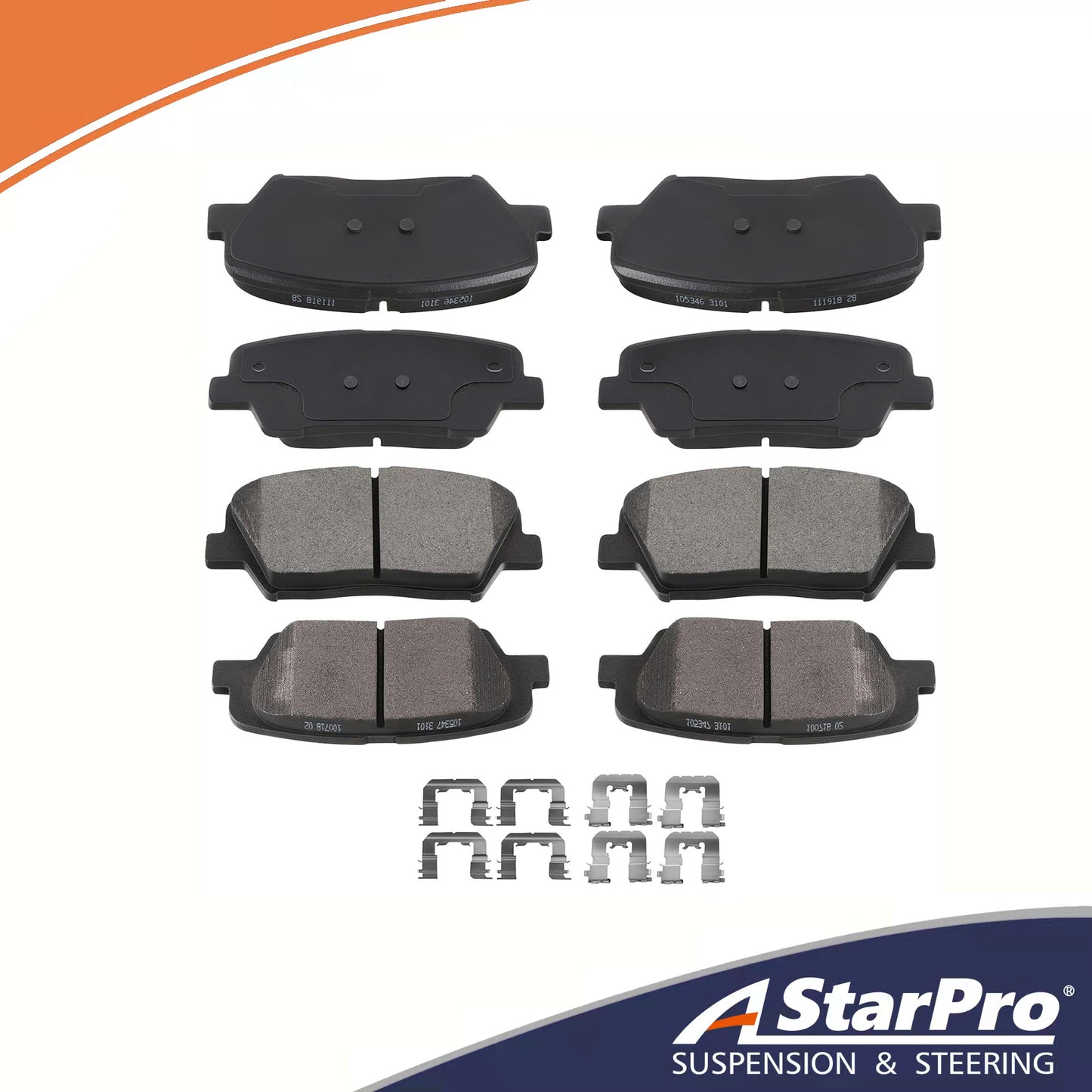 ASTARPRO 8PCS Front & Rear Semi-Metallic Disc Brake Pads Set D1439 D1432 For Hyundai Santa Fe 2010-2012,For Hyundai Santa Fe Sport 2013-2014,For Kia Sorento 2011-2014