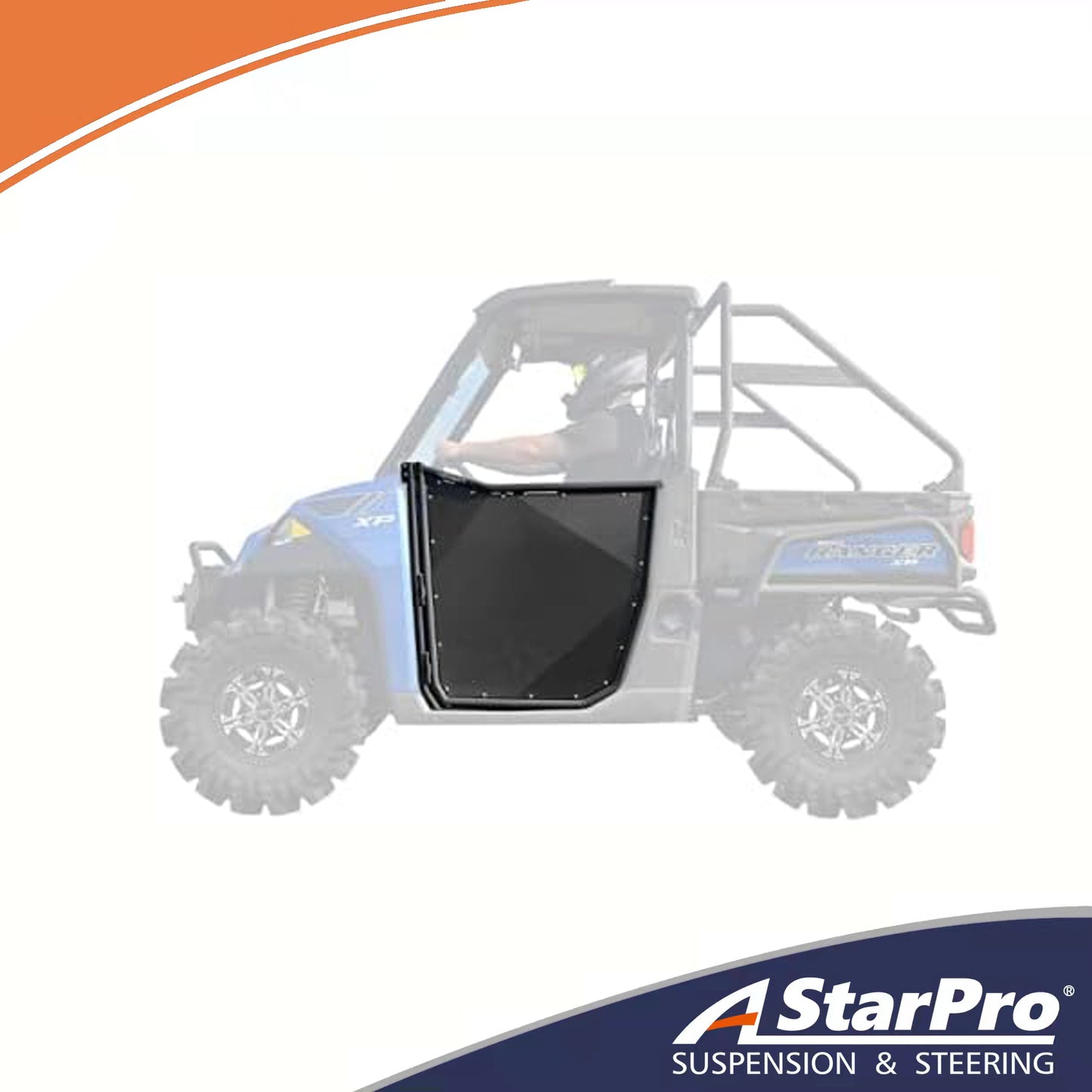 ASTARPRO  Automobile bodies Aluminum Doors for 2013+ Polaris Ranger XP 900 Automotive-style Latch for Easy Entry and Exit | Multi-Bend Aluminum Construction | Easy Installation | Powder-Coated for Durability | 2-Door