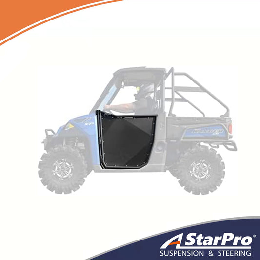 ASTARPRO  Automobile bodies Aluminum Doors for 2013+ Polaris Ranger XP 900 Automotive-style Latch for Easy Entry and Exit | Multi-Bend Aluminum Construction | Easy Installation | Powder-Coated for Durability | 2-Door