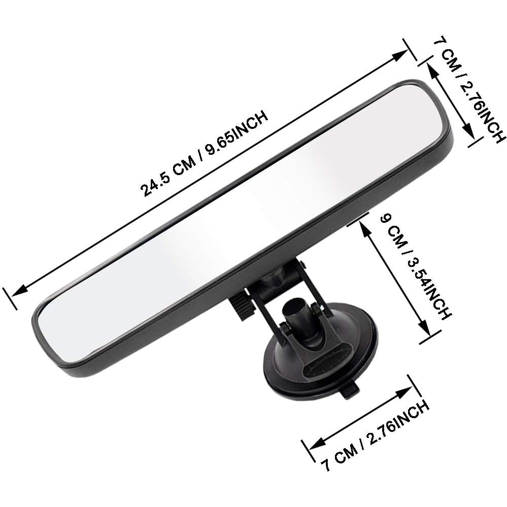 ASTARPRO Rear View Mirror,LECAMEBOR Universal Thickened Anti-glare HD Car Interior Rear View Mirror-(With Adjustable Suction Cup)