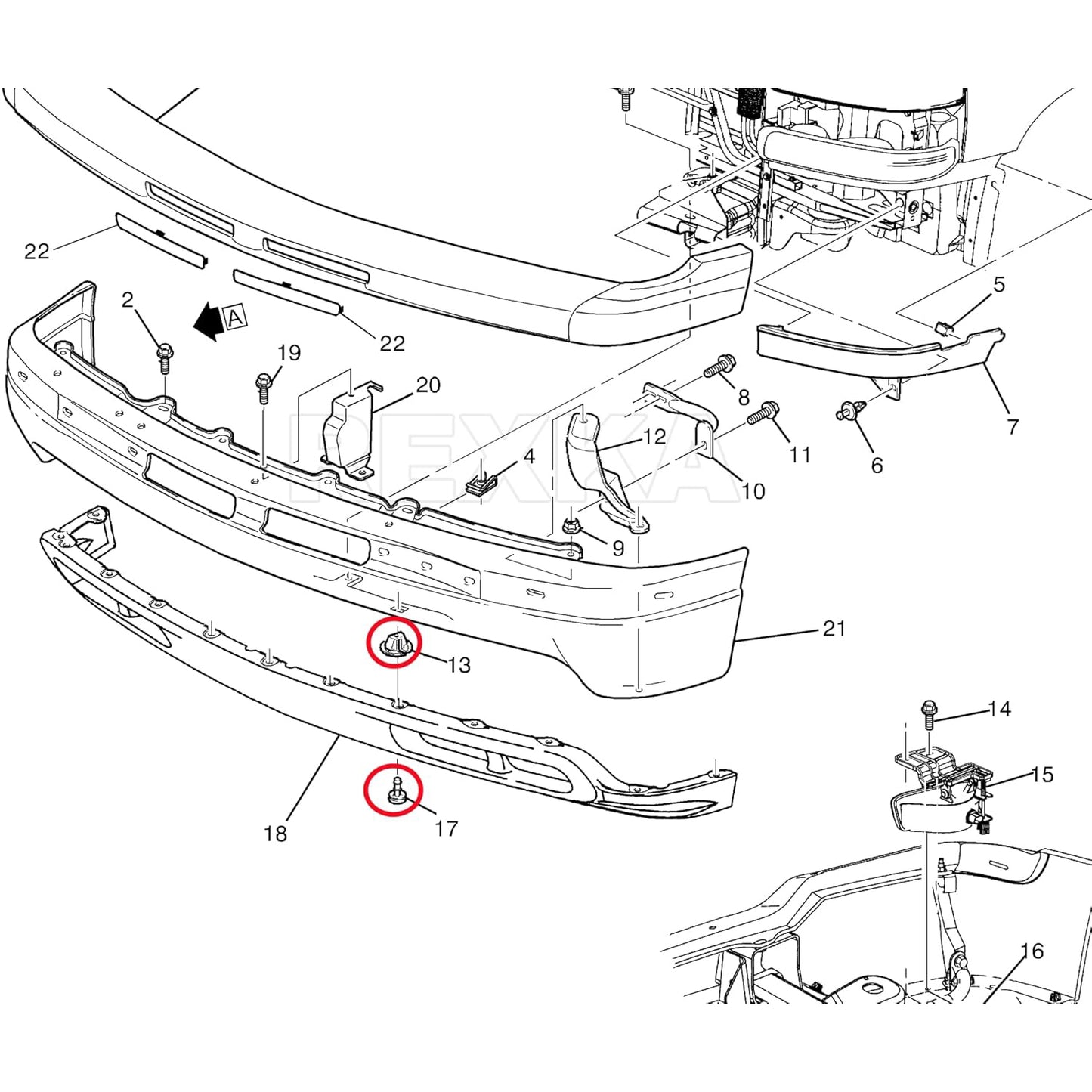 ASTARPRO 15 Sets Silverado Bumper Clips Front Air Dam Deflector Retainer Clips Nut Grommet 15733971 15733970 Fits Chevy Trucks Suburban Tahoe Trailblazer GMC Canyon Savana Sierra Yukon Avalanche